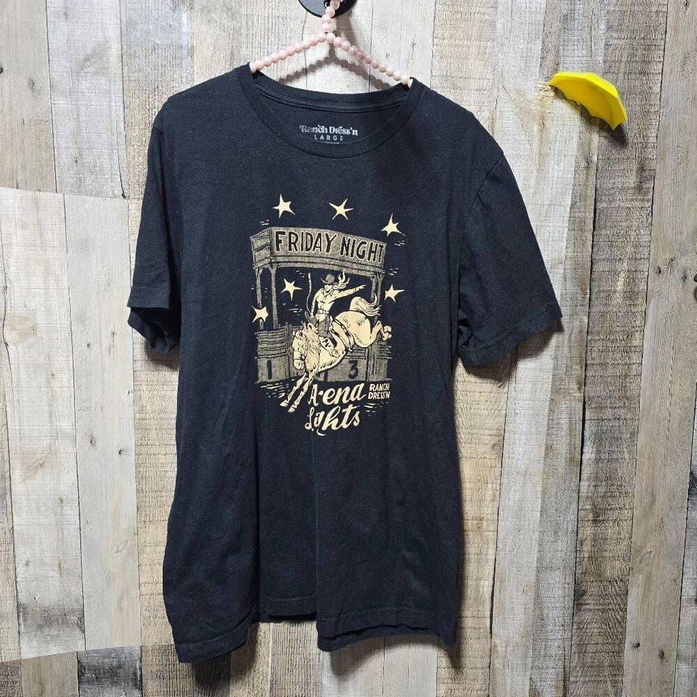 Ranch Dress'n by Fallon Taylor Black Friday Nights Arena Lights Graphic Tee Larg